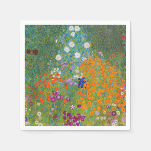 Serviette En Papier Gustav Klimt - Jardin de fleurs