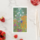 Serviette En Papier Gustav Klimt - Jardin des fleurs (En situation)