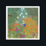 Serviette En Papier Gustav Klimt - Jardin des fleurs<br><div class="desc">Jardin aux fleurs - Gustav Klimt en 1905-1907</div>