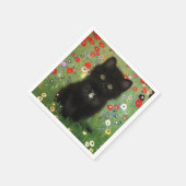 Serviette En Papier Gustav Klimt Kitten (Coin)