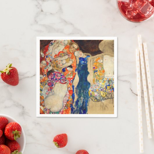 Serviette En Papier Gustav Klimt - La mariée (inachevée) (En situation)