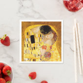 Serviette En Papier Gustav Klimt La Peinture Classique Du Kiss (En situation)