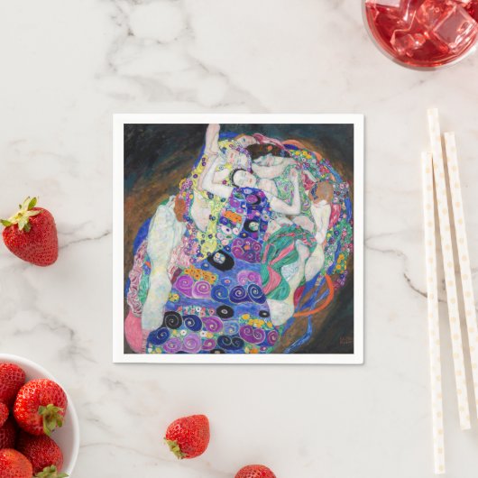 Serviette En Papier Gustav Klimt - La Vierge (En situation)