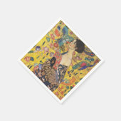Serviette En Papier Gustav Klimt Lady With Fan Art Nouveau Painting (Coin)