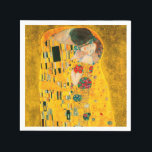 Serviette En Papier Gustav Klimt Le Baiser<br><div class="desc">Serviettes avec peinture à l’huile de Gustav Klimt avec feuille d’or The Kiss (1908). Un homme et une femme, aux couleurs dorées brillantes, embrassent et embrassent avec amour dans un champ de fleurs. Un grand cadeau pour les amateurs d'art Art Nouveau et autrichien.</div>
