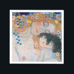 Serviette En Papier Gustav Klimt - Mère et Enfant<br><div class="desc">Mère et Enfant (détail de trois ans de femme) - Gustav Klimt,  Huile sur toile,  1905</div>