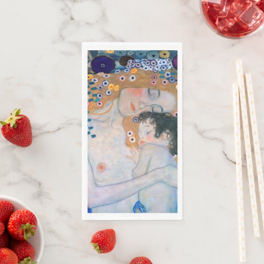Serviette En Papier Gustav Klimt - Mère et Enfant (En situation)