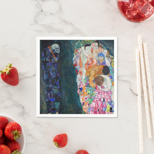 Serviette En Papier Gustav Klimt - Mort et vie (En situation)