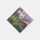 Serviette En Papier Gustave Caillebotte - Fleurs de soleil, Jardin (Coin)