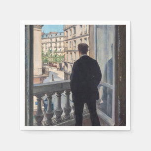 Serviette En Papier Gustave Caillebotte - Homme à la fenêtre