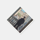 Serviette En Papier Gustave Caillebotte - Homme à la fenêtre (Coin)