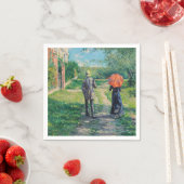 Serviette En Papier Gustave Caillebotte - Le chemin vers le haut (En situation)