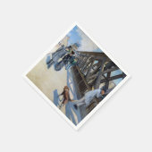 Serviette En Papier Gustave Caillebotte - Le Pont de l'Europe (Coin)