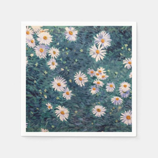 Serviette En Papier Gustave Caillebotte - Parterre de marguerites, Dét (Devant)