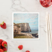 Serviette En Papier Gustave Courbet - Falaises à Etretat après la temp (En situation)