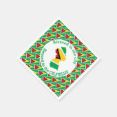 Serviette En Papier GUYANA Personnalisé (Coin)