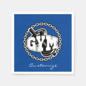 Serviette En Papier Gym Barbell Logo Thunder_Cove (Devant)