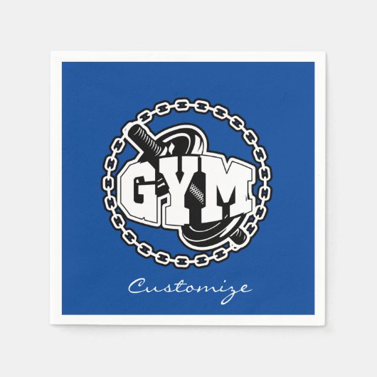 Serviette En Papier Gym Barbell Logo Thunder_Cove (Devant)