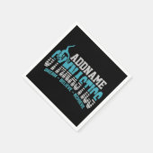 Serviette En Papier Gymnaste AJOUTER LE NOM Gymnastique Équipe Backben (Coin)