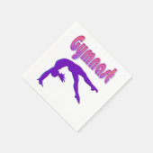 Serviette En Papier Gymnaste Power Tumbling Purple Metallen (Coin)