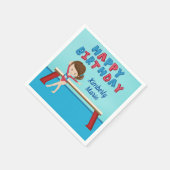 Serviette En Papier Gymnastique Anniversaire Fête Cute Personnalisé En (Coin)