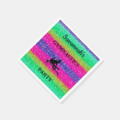 Serviette En Papier Gymnastique Anniversaire Rainbow Sparkle 50 servie (Coin)