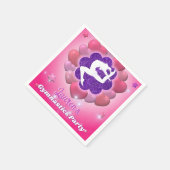 Serviette En Papier Gymnastique Anniversaire Soirée rose violet étoile (Coin)