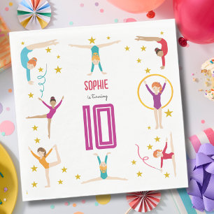 Serviette En Papier Gymnastique et acrobatie sport fille anniversaire