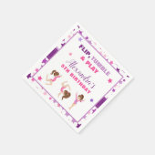 Serviette En Papier Gymnastique Girl Stars Anniversaire (Coin)