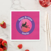 Serviette En Papier Gymnastique Joyeux Anniversaire Papier Napkin (En situation)