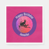 Serviette En Papier Gymnastique Joyeux Anniversaire Papier Napkin (Devant)
