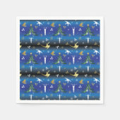 Serviette En Papier Gymnastique masculine Snowflake sapin de Noël (Devant)