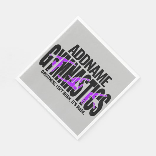 Serviette En Papier Gymnastique NOM Équipe acrobatique Gymnaste à ress (Coin)