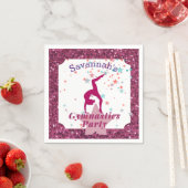 Serviette En Papier Gymnastique Parties scintillant et étoiles (En situation)