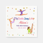 Serviette En Papier Gymnastique saut Cartwheel fête d'anniversaire fil (Devant)