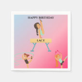 Serviette En Papier Gymnastique serviettes d'anniversaire personnalisé (Devant)