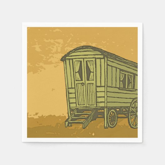 Serviette En Papier Gypsy caravan (Devant)