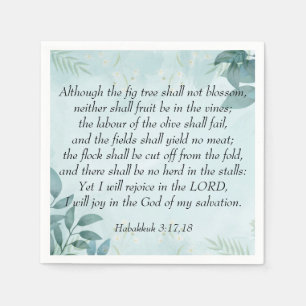 Serviette En Papier Habakkuk 3:17,18