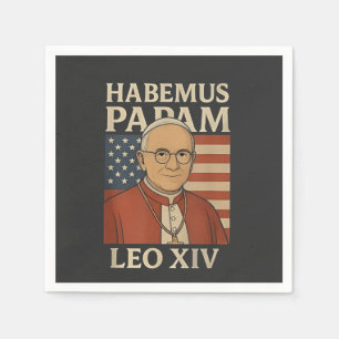 Serviette En Papier Habemus papam Pape Léon XIV Église chrétienne