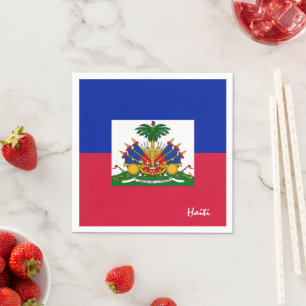 Serviette En Papier Haïti Napkins, fête du Drapeau haïtien / fans de s