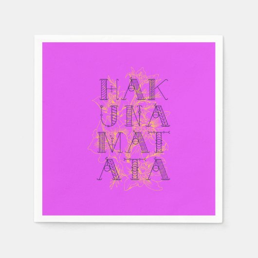 Serviette En Papier Hakuna Matata (Devant)