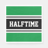 HALFTIME Vert clair noir blanc rayures de course