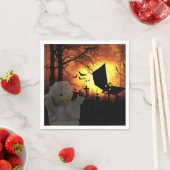 Serviette En Papier Halloween (En situation)