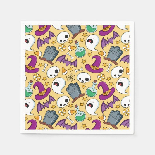 Serviette En Papier Halloween (Devant)