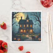 Serviette En Papier Halloween (En situation)