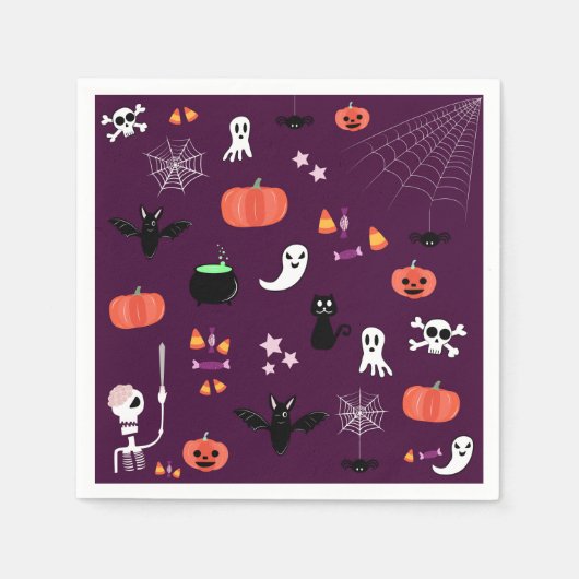 Serviette En Papier Halloween (Devant)