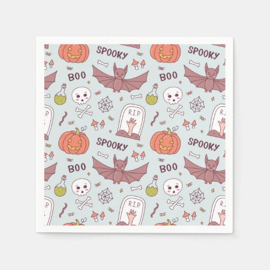 Serviette En Papier Halloween (Devant)