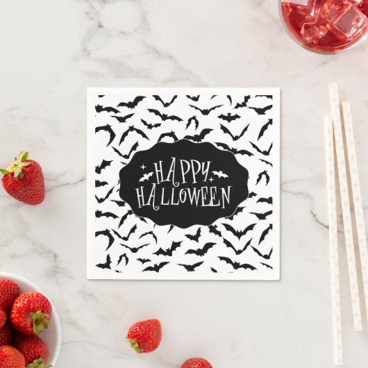 Serviette En Papier Halloween (En situation)