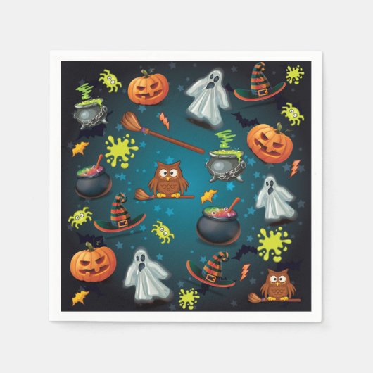 Serviette En Papier Halloween (Devant)