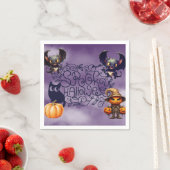 Serviette En Papier Halloween (En situation)